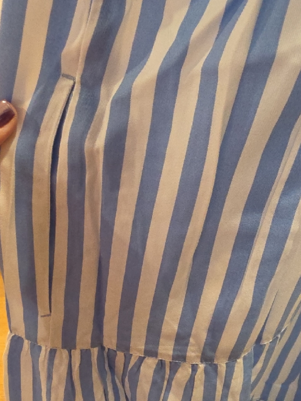 Blue & White Striped Tiered Sundress - Picture 4 of 7
